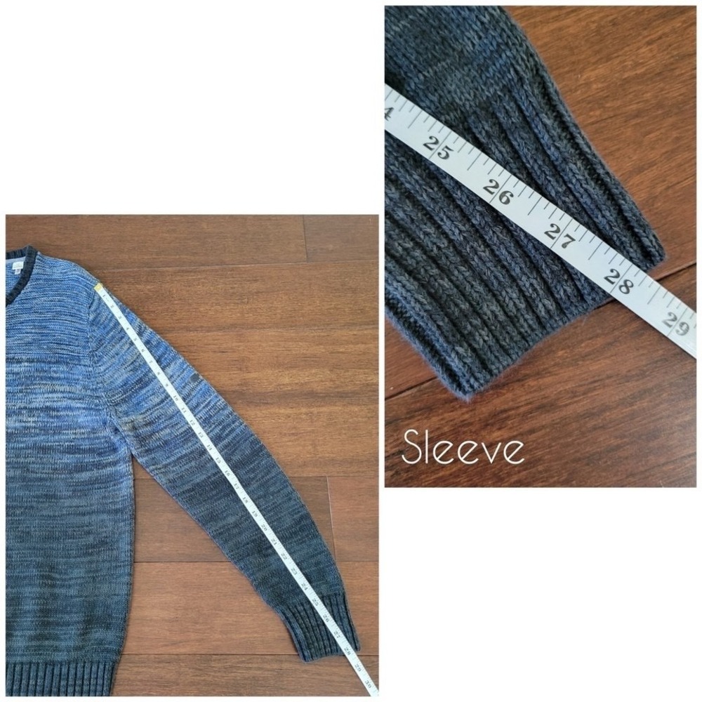 Tommy Bahama Men's Size L Blue Ombre Pullover Knit Cotton Sweater Crew Neck - Picture 6 of 6